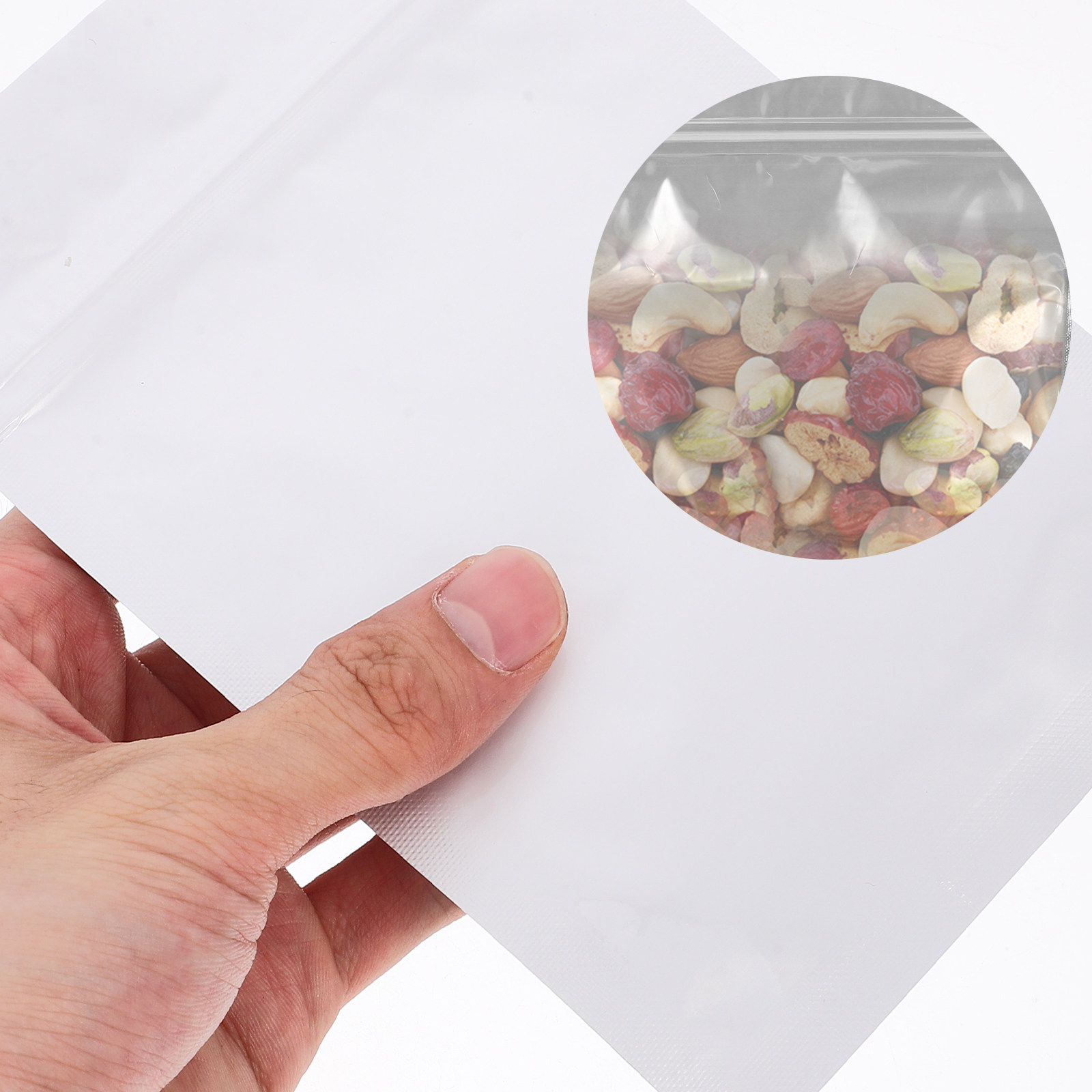 Food And Snacks - 50枚入り 密閉性のある再封可能な袋 食品保存用ポーチ スナック、ジュエリー、小物の包装用 再封可能な包装袋