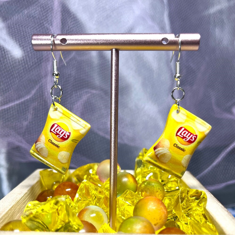 Junk Food Snacks - 女性のためのコーヒー,スナック,キャンディー,女性のためのミニイヤリング,手作りのジュエリーギフト