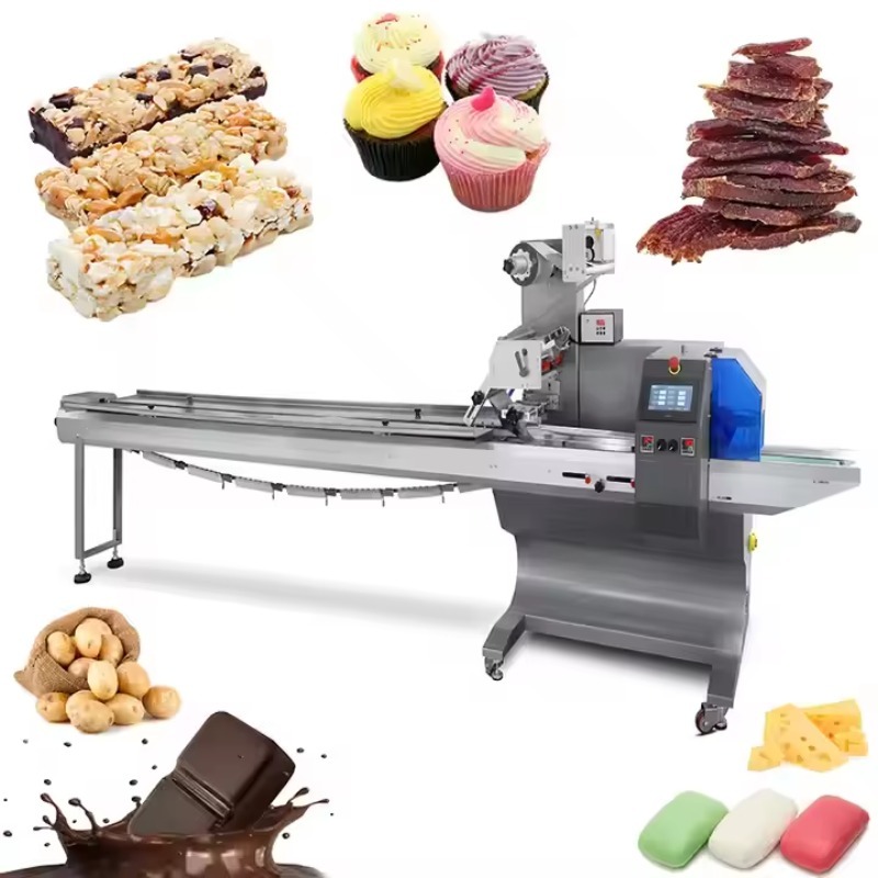 Food And Snacks - ソフト綿菓子スナック用自動枕型包装機 - 安定したシーリング、簡単操作の食品包装機器