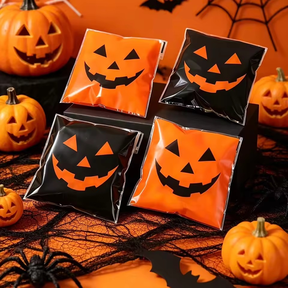 50/100個 ハロウィン ブラックオレンジ イービルパンプ - Food Snacks Gifts のレビューと価格