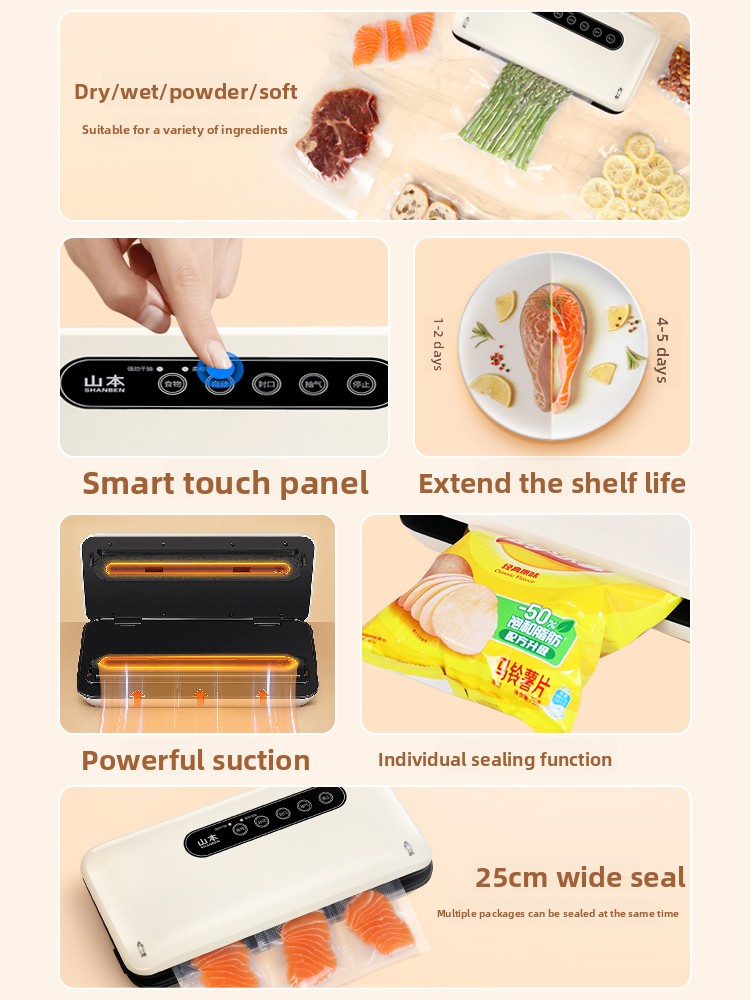ミニ真空シーラーマシン自動家庭用食品シーリングマシン、スナッ - Food And Snacks のレビューと価格