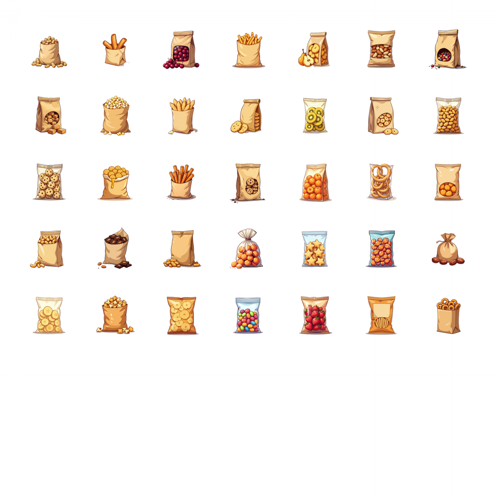 35 個-100 個デカールカリカリスナックステッカージャン - Junk Food Snacks のレビューと価格