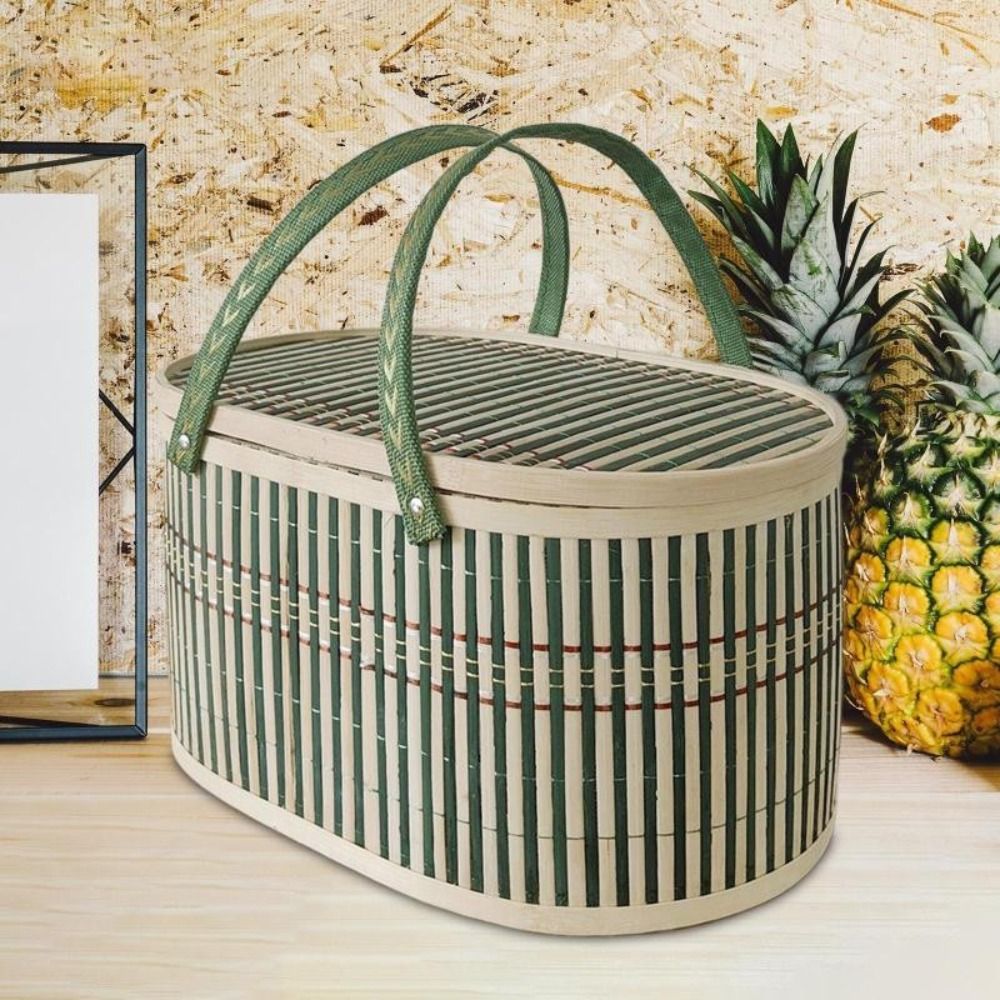 丈夫な手作り竹かご 蓋付き 食品・果物収納かご ギフト包装か - Food Snacks Gifts のレビューと価格