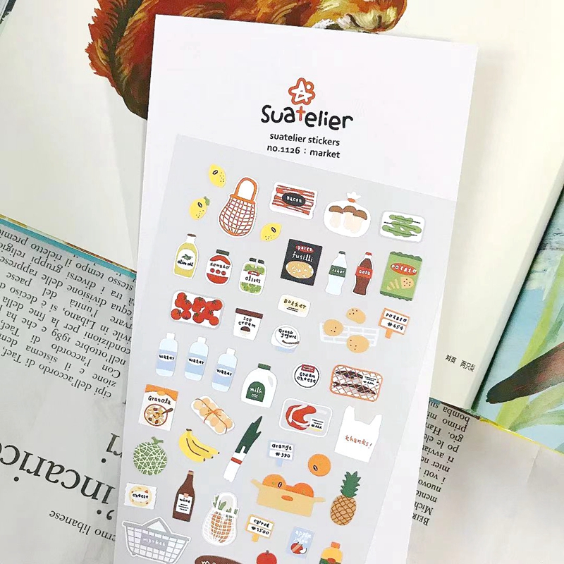 Suatelier No.1126「マーケット」ステッカー  - Junk Food Snacks のレビューと価格