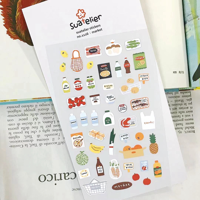 Suatelier No.1126「マーケット」ステッカー  - Junk Food Snacks のレビューと価格