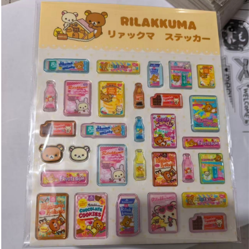 新しい漫画リラックマ食品シリーズ厚みのあるバブルステッカー創 - Food Grocery Snacks のレビューと価格
