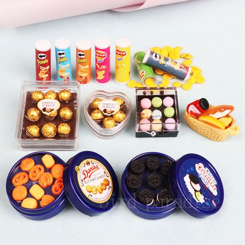1/6 ミニチュア人形食品ミニチョコレートクッキーボックスポ - Food Grocery Snacks のレビューと価格
