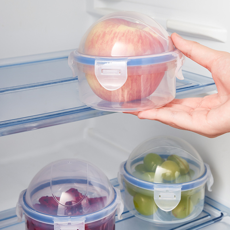 ミニリンゴ型食品保存容器、持ち手付きの携帯用丸型フルーツスナ - Food Snacks Gifts のレビューと価格