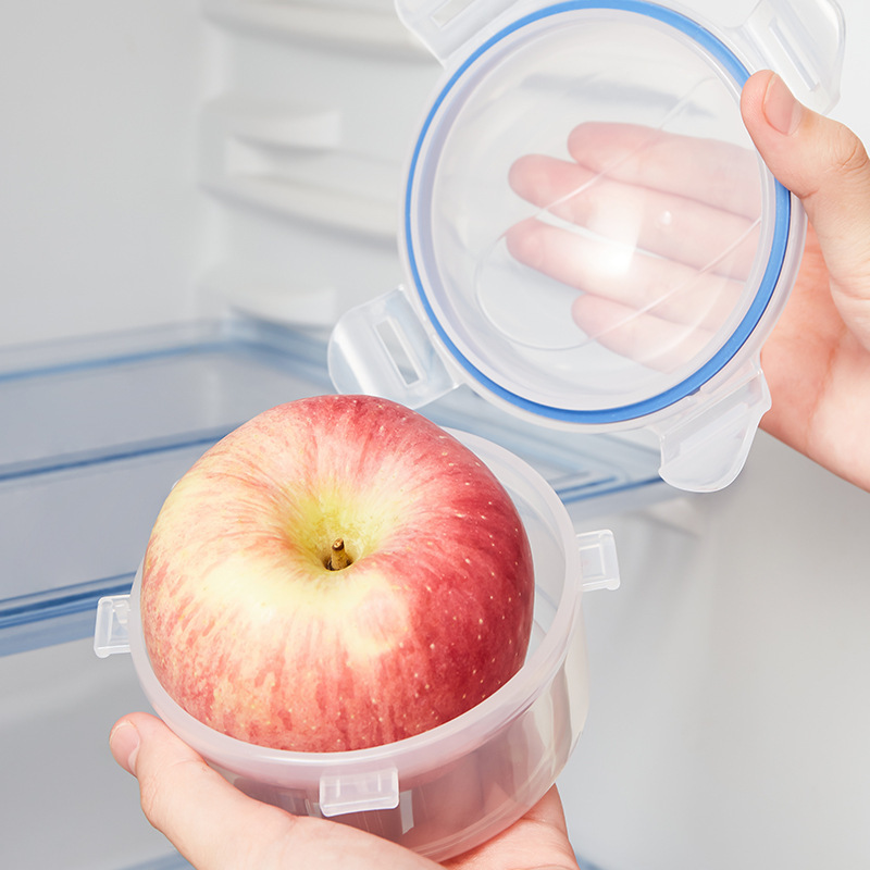ミニリンゴ型食品保存容器、持ち手付きの携帯用丸型フルーツスナ - Food Snacks Gifts のレビューと価格