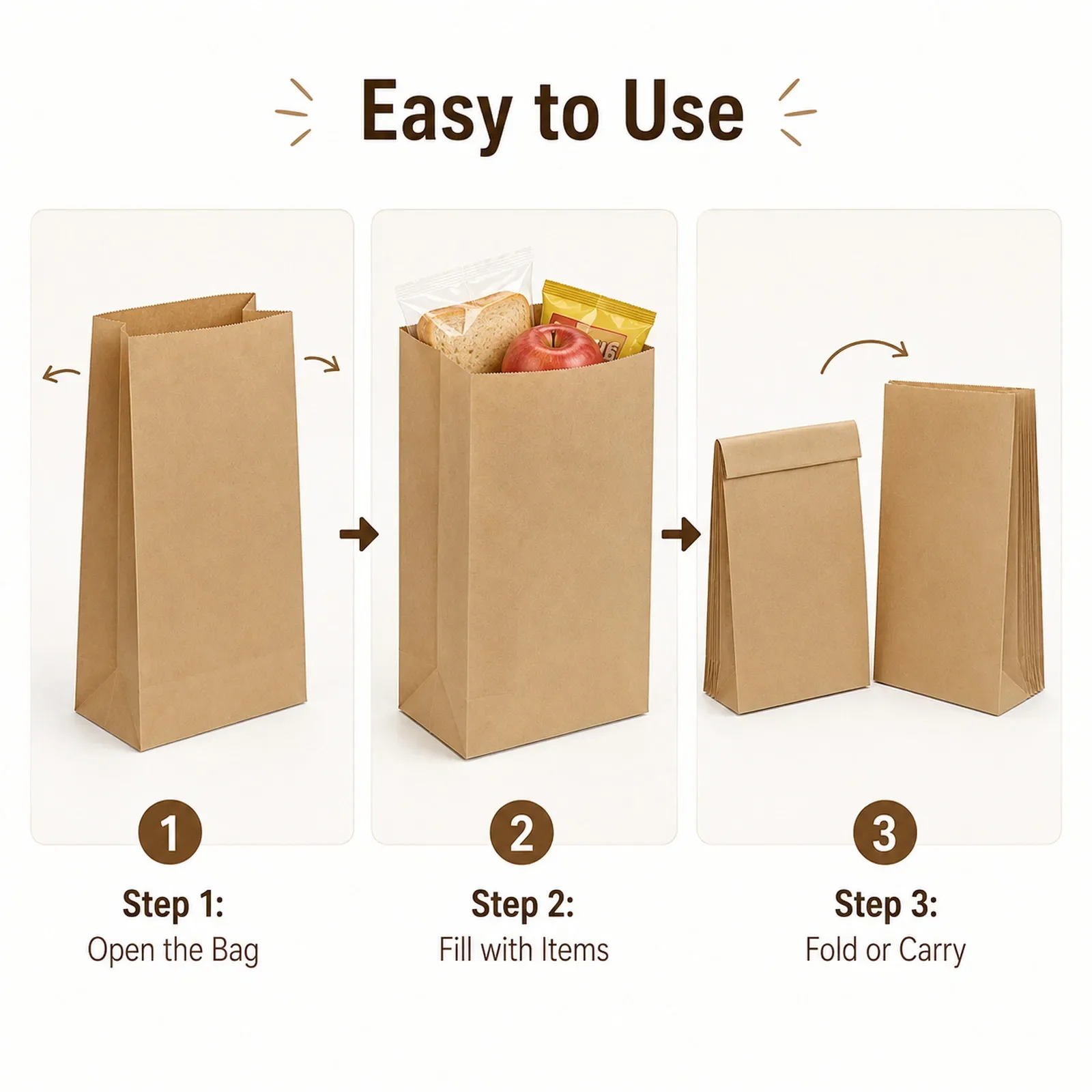 10-30枚入り小型ブラウンクラフト紙袋、サンドイッチ、キャ - Food Snacks Gifts のレビューと価格