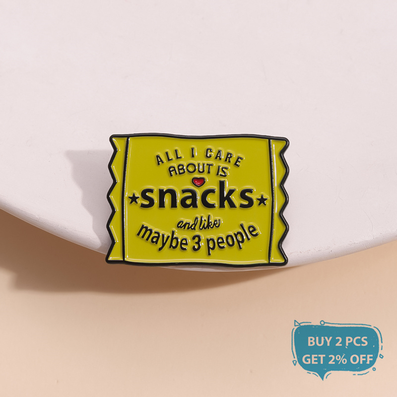 すべてのケア製品は、スナックブローチ、バックパックバッジ、友 - Junk Food Snacks のレビューと価格